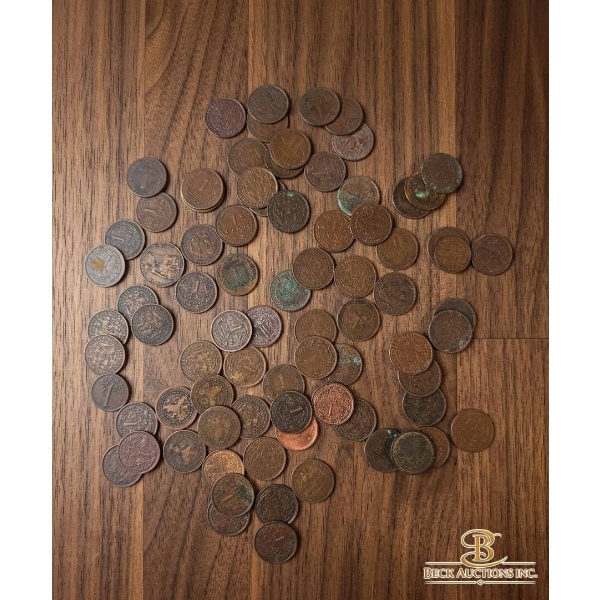 World Coins With Various Designs and Years