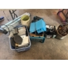 Image 1 : Large Lot Of Misc Items Lights Power Inverters Antique Pulleys 