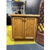 Image 5 : 2 Oak Cabinets With Shelves & Storage bin Holder 
