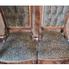 Image 4 : Pari of Eastlake Art Deco Upholstered Wood Chairs on Castors 18 w 17 d 38 1/2 h