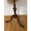 Image 3 : Round Wooden Pedestal Table with Glass Top