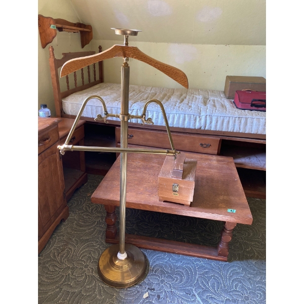 Vintage Valet Stand and Shoe Shine Kit
