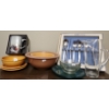 Image 1 : Vintage Pyrex Bowls- Largest: 10" Top, Rogers Bros. Stainless Cutlery, Pitcher 8.5 T and More!