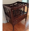 Image 1 : Antique Mahogany Canterbury Magazine Rack w/ Drawers On Casters 23"Tall