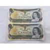 Image 6 : 3 uncut 1:2 Canadian 1973 $1.00 Bills Prefix: BAX BFK