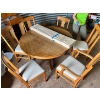 Image 1 : Circa 1925 from the Reid Homestead. Closed 42" Extends to 72" 3 x 10" leaves. 6 Chairs in total