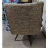 Image 5 : Tweed Lounge Chair - Swivel Rocker - Mid Century 30"Tall