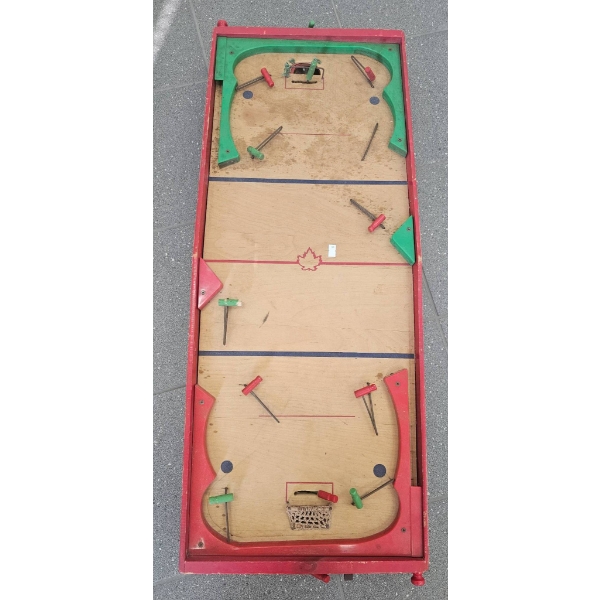 Vintage Wooden Tabletop Hockey Game