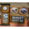 Image 1 : Shadowbox Chicken Decor- Clock 25 T, 11 L, 4 W and Framed Plates 11 Diameter 