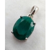 Image 2 : 2.8 g Certified Silver Emerald gemstone Pendant ($11,012 Appraisal)
