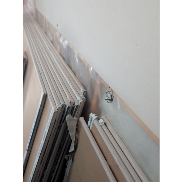 14 NEW 8 ft Sheets Of 1/2" Drywall w/ Tyvek Barrier Roll & Poly Roll