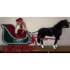 Image 1 : Vintage Newberry Holiday Sleigh w/ Black Horse & Baby Doll (Made For 18" Doll)