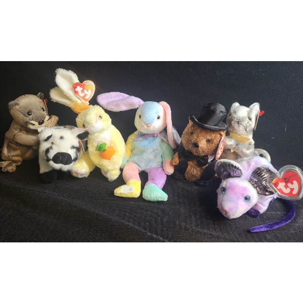 Beanie Babies- Assorted Including: Stubby, Nibblies, Dippy, Chinese Zodiac The Rat and More! 