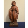 Image 1 : Wooden Hand Carved Religious Monk (Cracked Down the Side) - 7W, 5D, 16T 