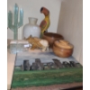 Image 1 : Glass Cactus 8 T, Wooden Bowls, Stonehenge Picture, Marble Rhino and More!