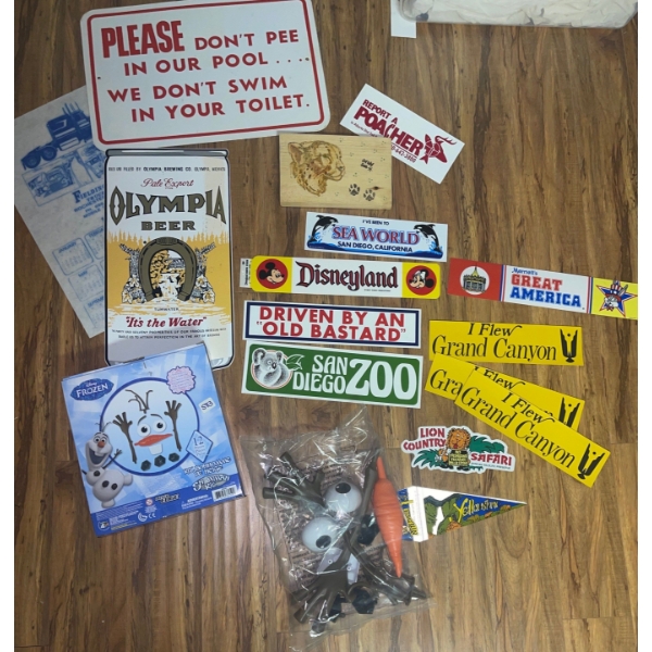 'Frozen' Snowman Accessories w/ Assorted Bumper Stickers