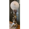 Image 1 : Stunning Ornate Cherub Crystal Lamp w/ Brass & Marble Base - 30T 