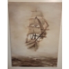 Image 3 : Local Artist Collaboration By Doreen & Lloyd Rogowski Piratte Ship & Sunset Landscape 