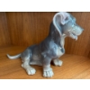 Image 3 : Adorable Royal Copenhagen Denmark Dog Figurine, 11In Long w/ 3D Wall Art 