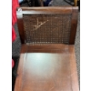 Image 2 : Wooden Bench with Wicker Sides 43Wx17Dx25H seat 14H