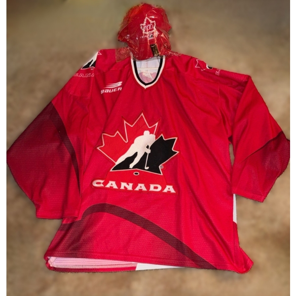 Team Canada Jersey, Size XXL and Autographed Hat 