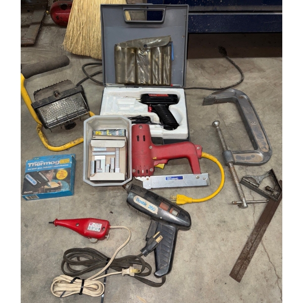 Electric Staple Gun, Hot Glue Gun, Staples & Glue Sticks For Crafts Or Repairs