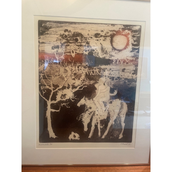 Francine Gravel 1978 "Les Fabulistes" 20/25 on copper plate  21 x 24