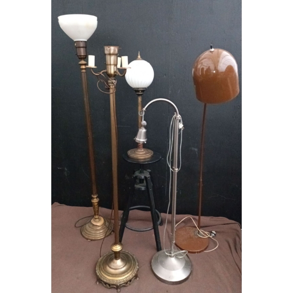 Set of 4 Vintage Lamps - Tallest is 65T