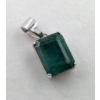 Image 1 : 2.5 ct Certified Silver Emerald gemstone Pendant ($3,815 Appraisal)
