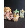 Image 1 : Assorted Tabletop Decor Including Doll 12 T 