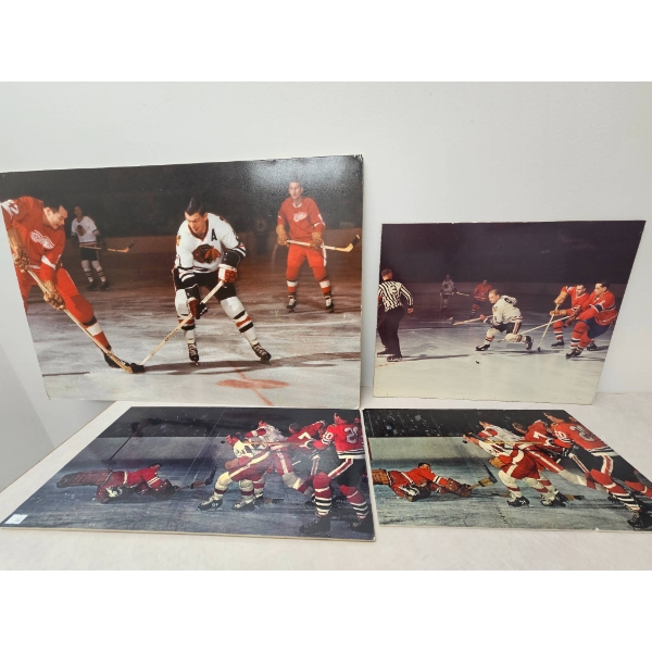 Vintage Ice Hockey Action Photographs