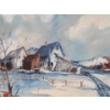 Image 4 : Snow-Covered Countryside Farm Scene with Artist Signature