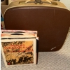 Image 3 : Teppaz Oscar Suitcase Style Record Player (plays 45, 33 & 78 RPMs) w/ Assorted Records 