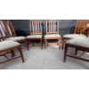 Image 3 : Ethan Allen Dining Chairs - Oak w/ Tweed Upholstery 32T (6)
