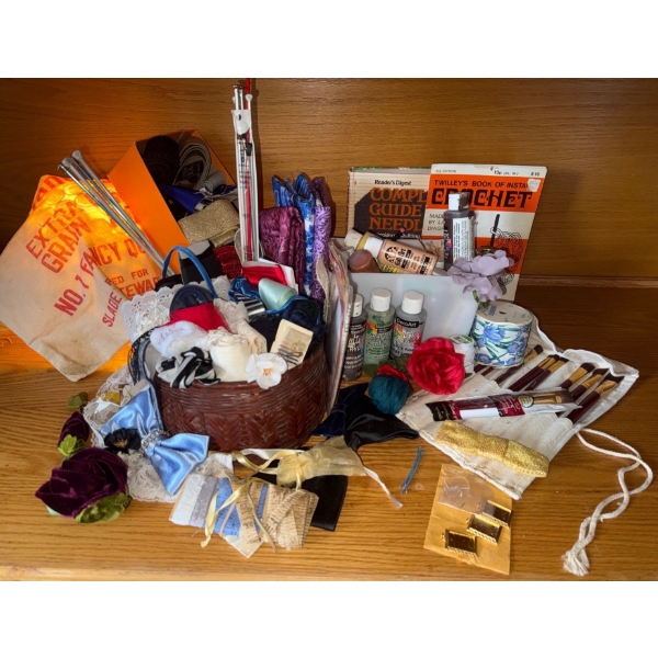 Art Essentials - Crochet Guides Knitting Needles Ribbon Bows Acrylic Paint & More