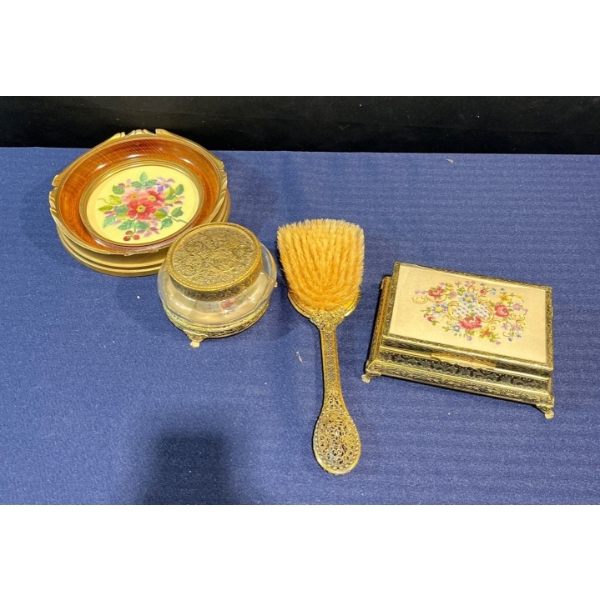 Petit-point Vanity Set