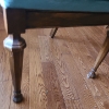 Image 6 : Dark Wood Dining Table 80 W, 42 D, 29.5 T, Two Arm 23 W, 19 D, 46 T and Four Side 19 W, 18 D, 46 T