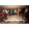 Image 2 : Beautiful Marble Two Tiered Coffee Table  46w x 23d x 20 tall
