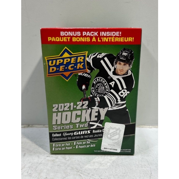 Partial Box (6 packs) of Unopened Upper Deck 2021/22 Series Two Collector Hockey Cards