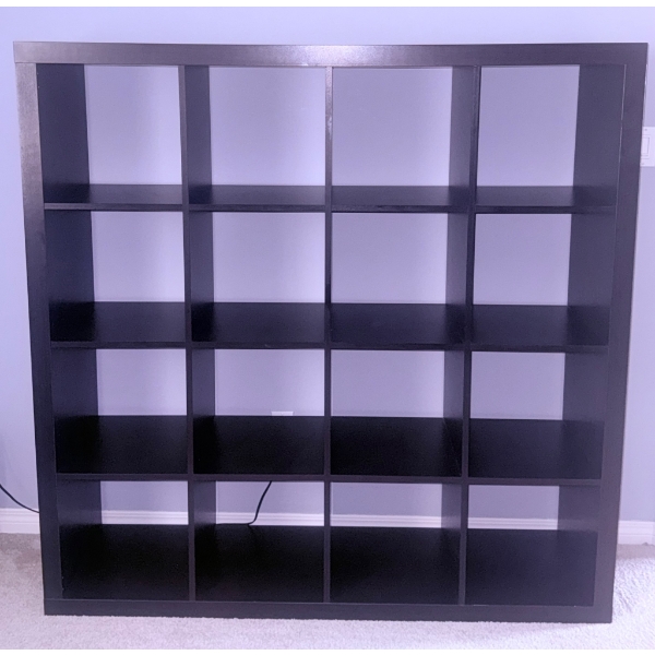 Square Cubby Storage Shelving Unit with 16 Open Compartments