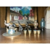 Image 5 : Marble Bookends 3.5 W, 2.5 D, 7 T, Framed Painting 11.5 X 9.5, Minis: Elephant 2.5 T ,Teapot 1.5 T