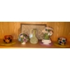 Image 1 : Royal Adderly Floral Bone China Collectibles & Beautiful Brass & Lace Filigree Petit Point Tray