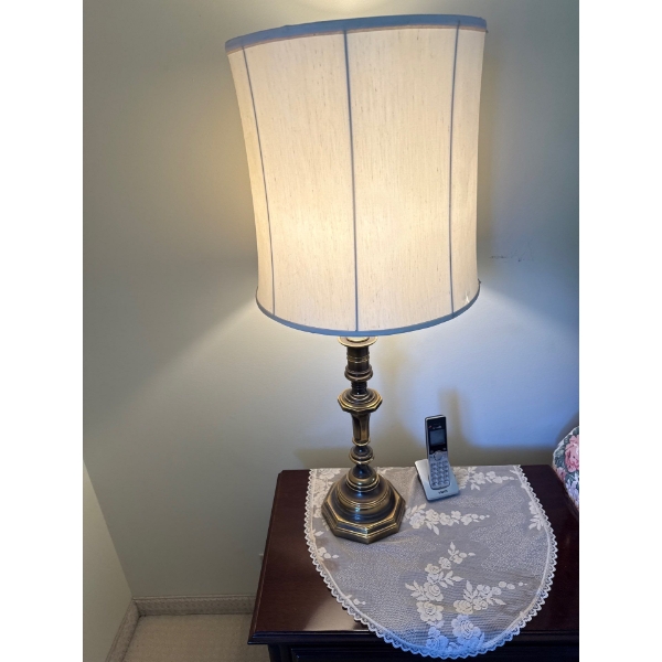 Pair Of Brass Bedroom Lamps 36T