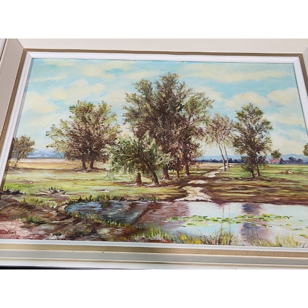 Tranquil Landscape Signed Painting