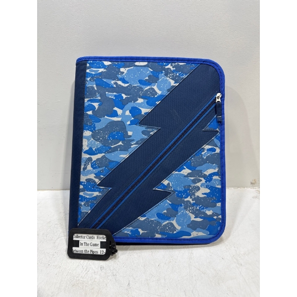 Binder of In The Game Heros Between the Pipes 12-13 Hockey Cards