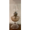 Image 1 : Antique Hurricane Style Oil Lamp Lantern - Clear Glass 16.5T