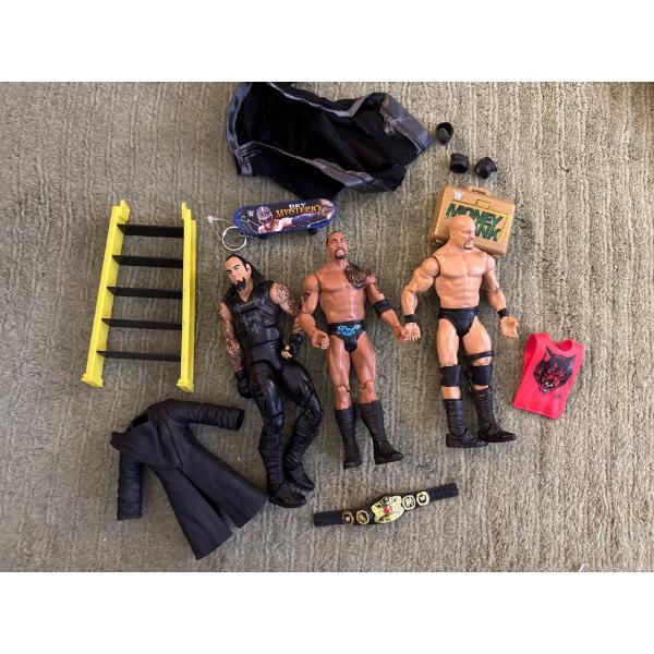 WWE Elite Collection Action Figures Stone Cold Steve Austin, The Rock Dwyane Johnson, The Undertaker