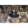 Image 2 : Metalware: Largest Tray 21.5 X 11.5, Serving Dishes and More! (Electroplated and Other Metalware)