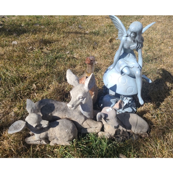 Outdoor Resin Garden Decor Including: Fairy 12 W, 4 D, 10 T