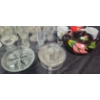 Image 2 : Teapot, Mugs and Assorted Glassware- Tallest vase: 7 T